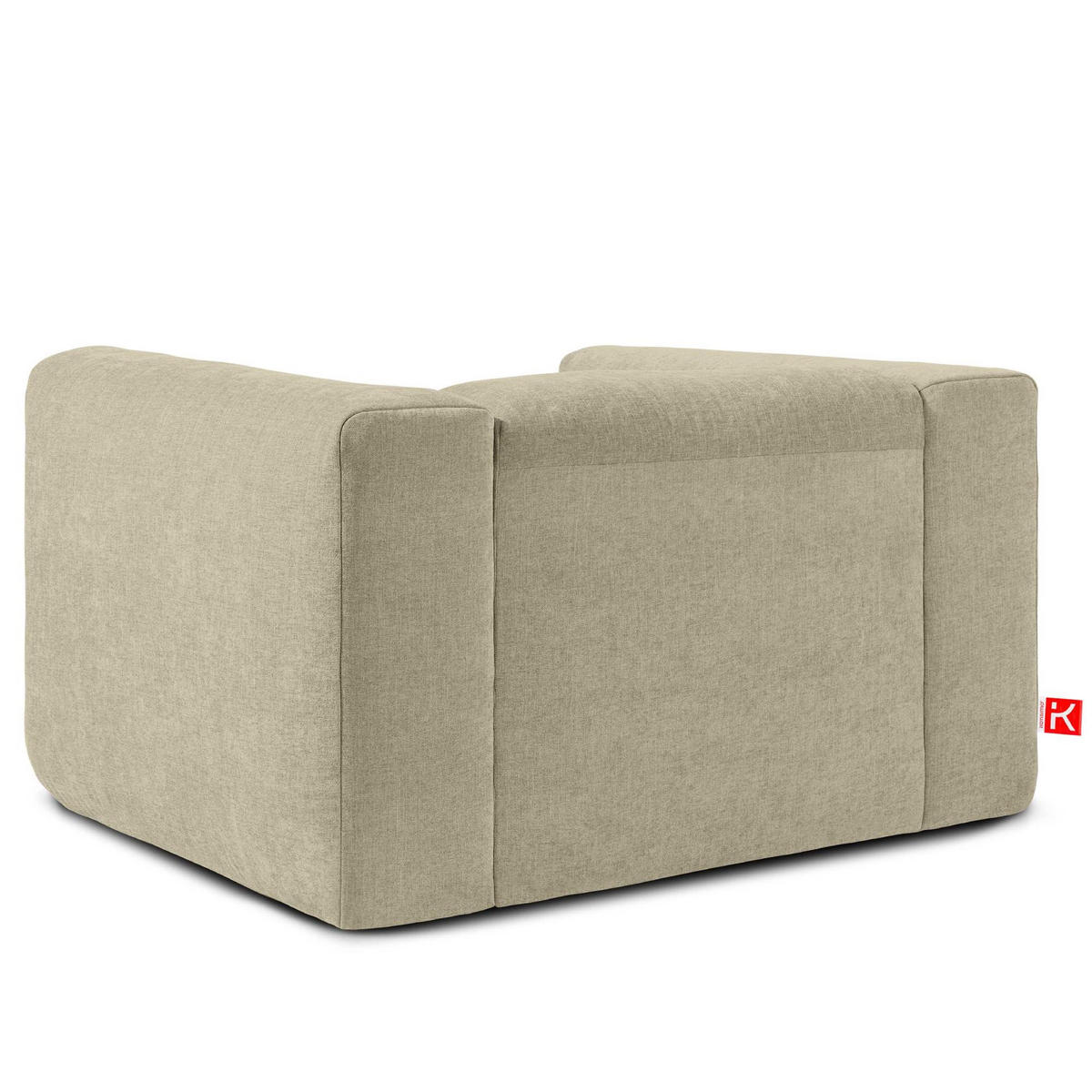 SESSEL BUFFO , Sandbraun - Dunkelbraun, Textil (130/73/96cm) - KONSIMO®