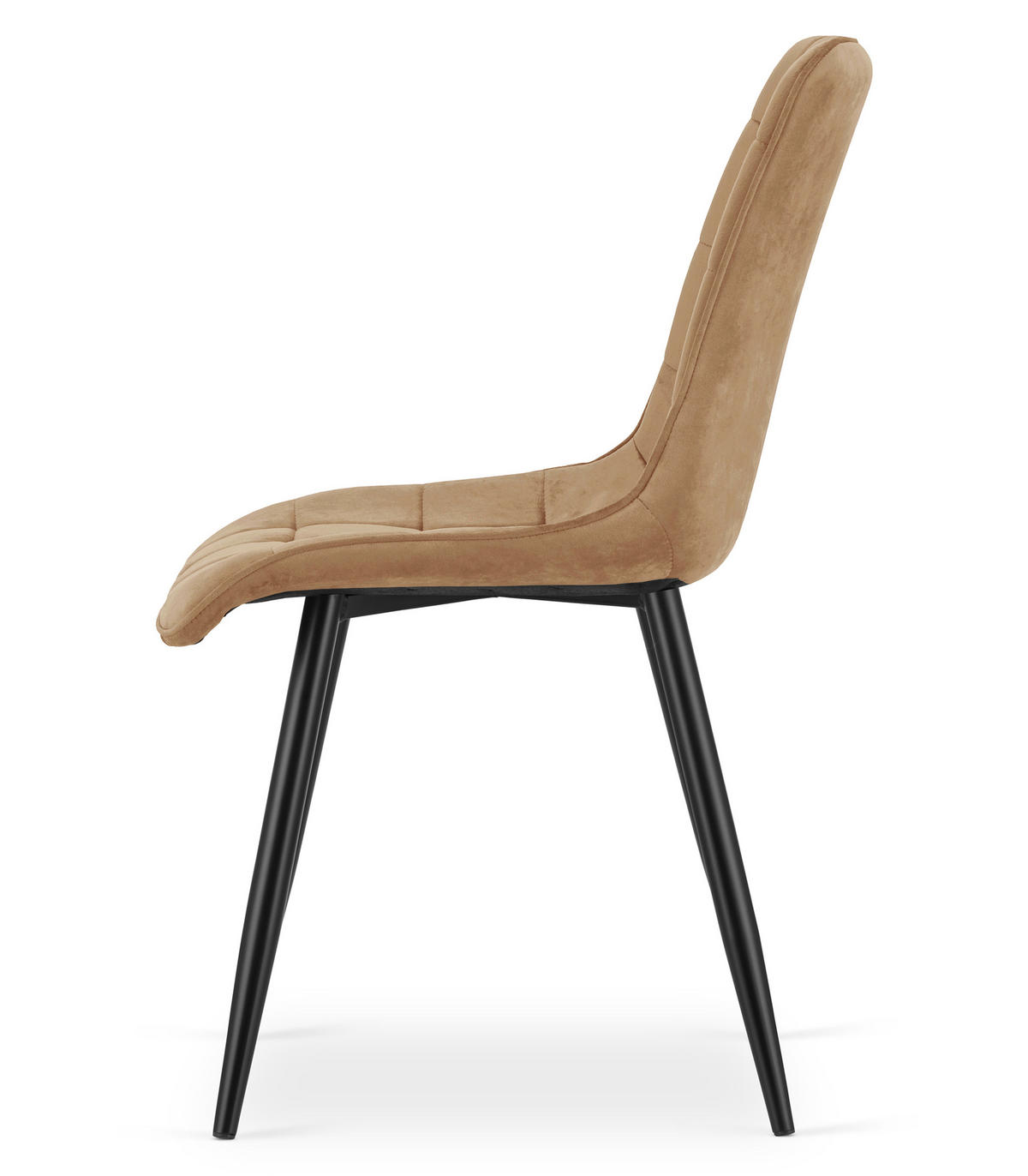 STUHL Braun 49x60 cm SPLIT Samtbezug - Schwarz, Metall (49/59/60cm)