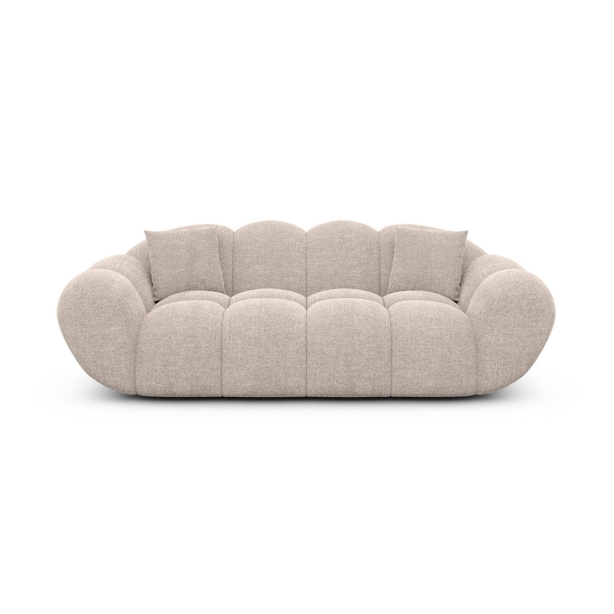 2-SITZER-SOFA Liva Beige Strukturstoff - Beige, Textil (200/70/93cm) - VAROYAL