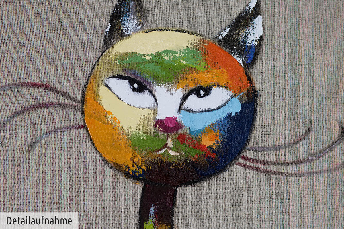 ACRYLBILD HANDGEMALT 60/80 cm - Multicolor/Grau, Holz/Textil (1.5/80cm) - KUNSTLOFT