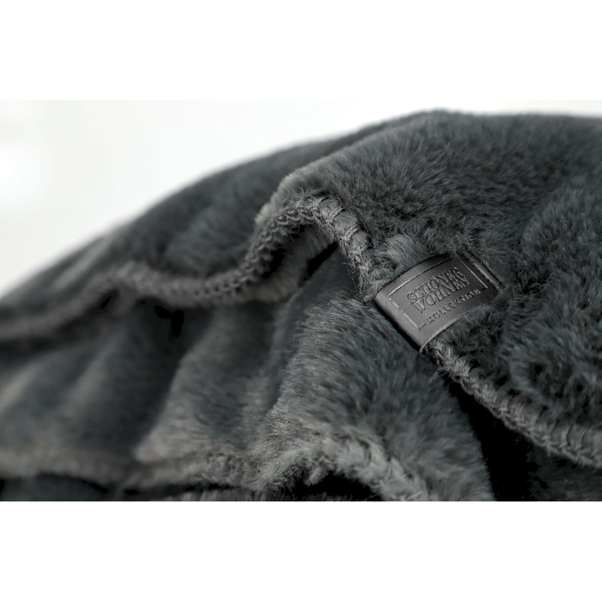 Thumbnail - Schöner Wohnen Wohndecke, Anthrazit, Textil, 130x170 cm, Oeko-Tex® Standard 100, Schlaftextilien, Bettwäsche, Tagesdecke...