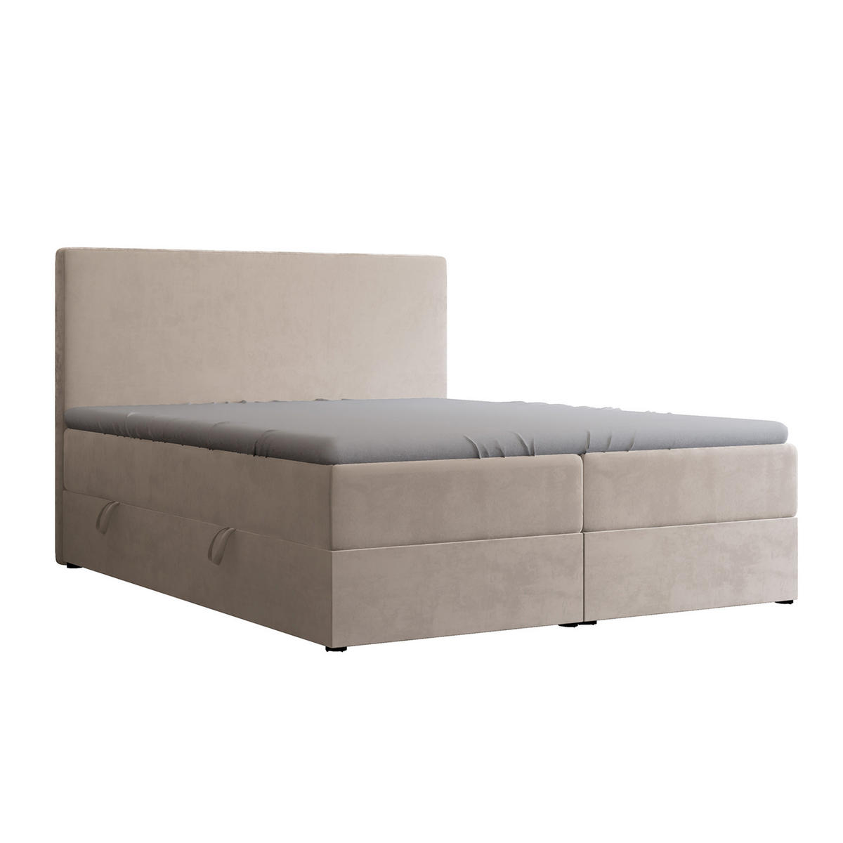 BOXBETT 140x200 cm mit Topper - Creme, Holzwerkstoff/Textil (140/200cm) - Idohome
