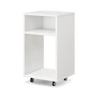 DRUCKERTISCH mit Rollen Weiß - Weiß, Holz (33/58/30cm) - COSTWAY