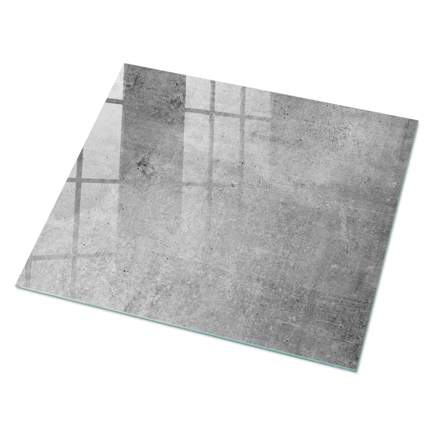 GLASPLATTE 80x60 cm – Grauer Beton - Beige, Glas (0.4/80/60cm) - ArtPrintCave