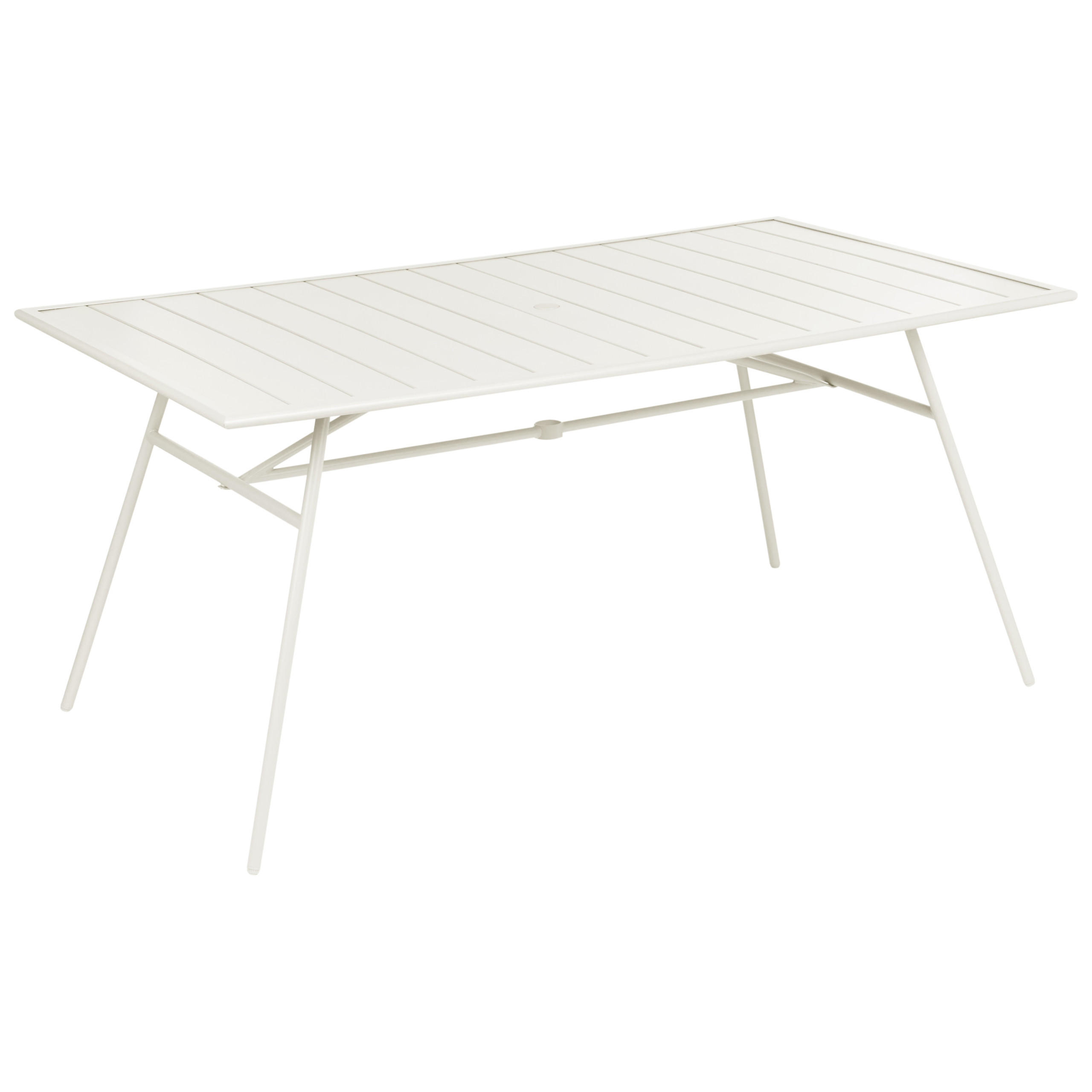 GARTENTISCH 160/90 cm Metall Hellbeige Terenzo - Beige, Metall (160/90/74cm) - Beliani