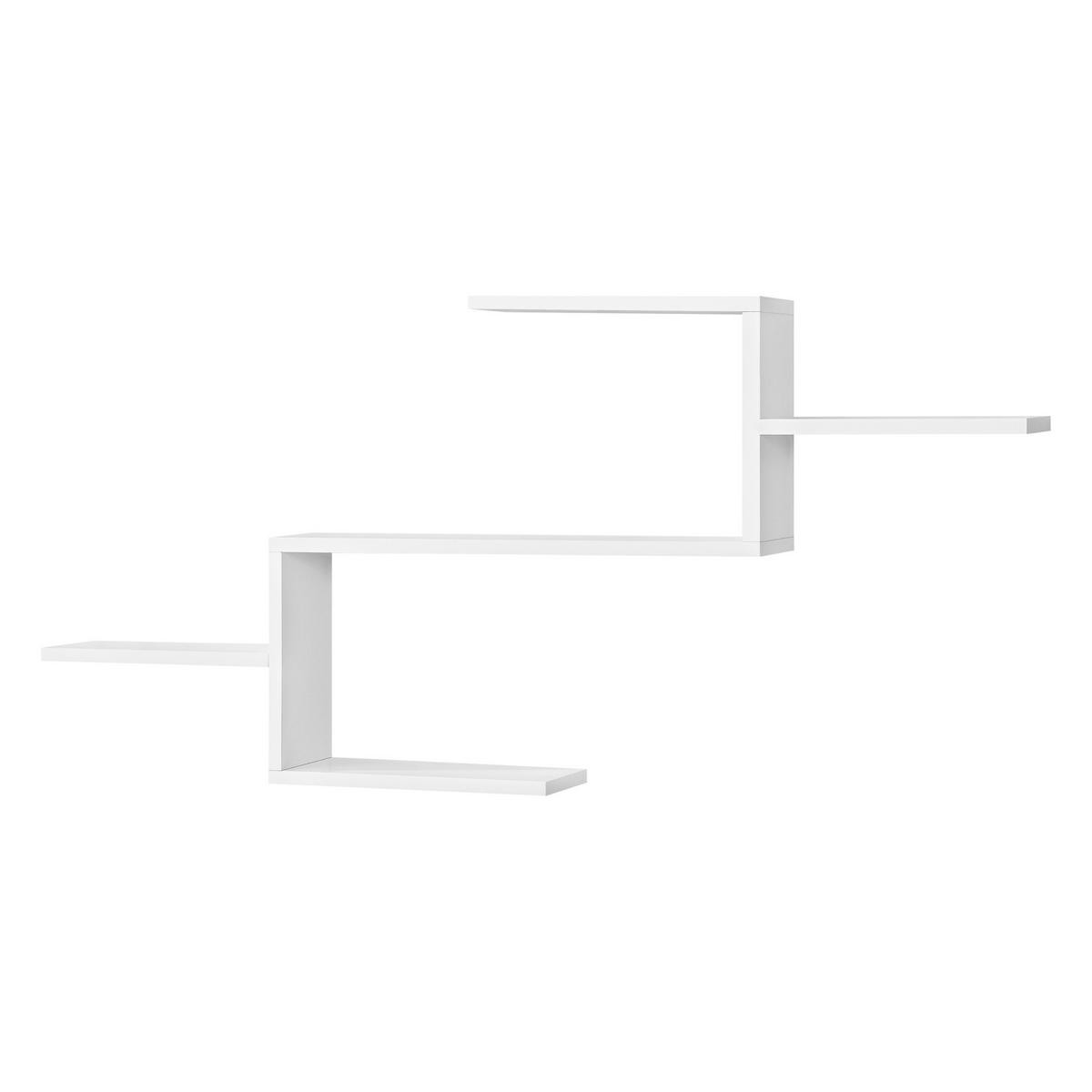 WANDREGAL Flekkefjord - Weiß, Holzwerkstoff (104/49.5/14.5cm) - [en.casa]