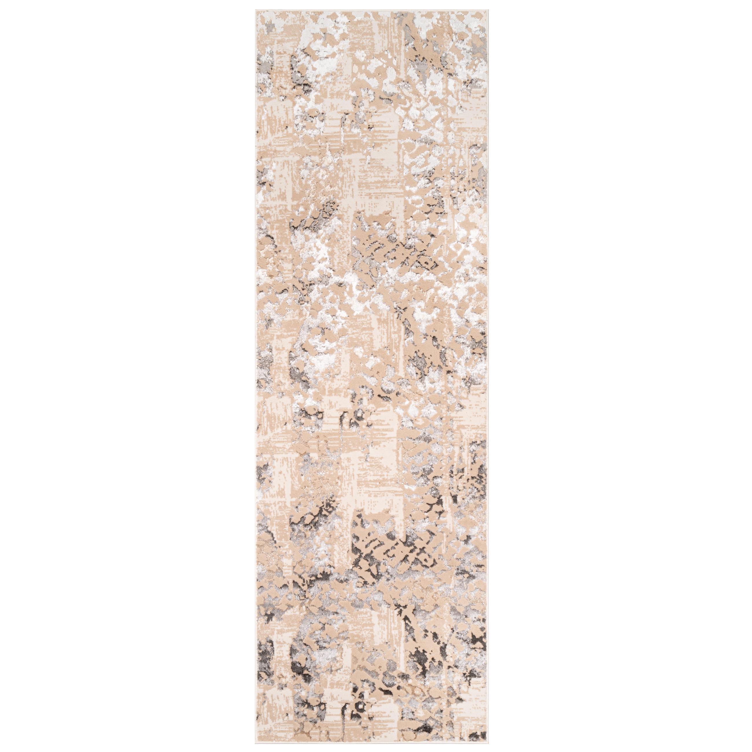 TEPPICHLÄUFER CRYSTAL beige abstrakt 120/250 cm - Beige, Textil (120/250cm) - Tapiso