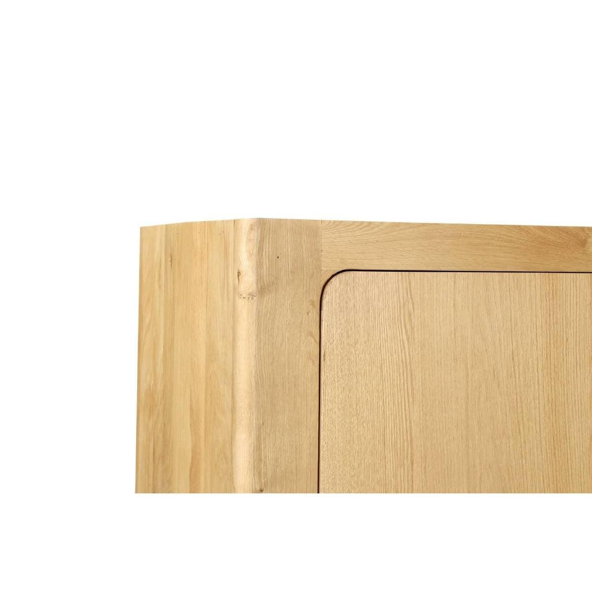 SIDEBOARD mit 3 Türen aus massivem Eichenholz 45/180/85 cm - Eschefarben, Holz (180/85/45cm) - Signature