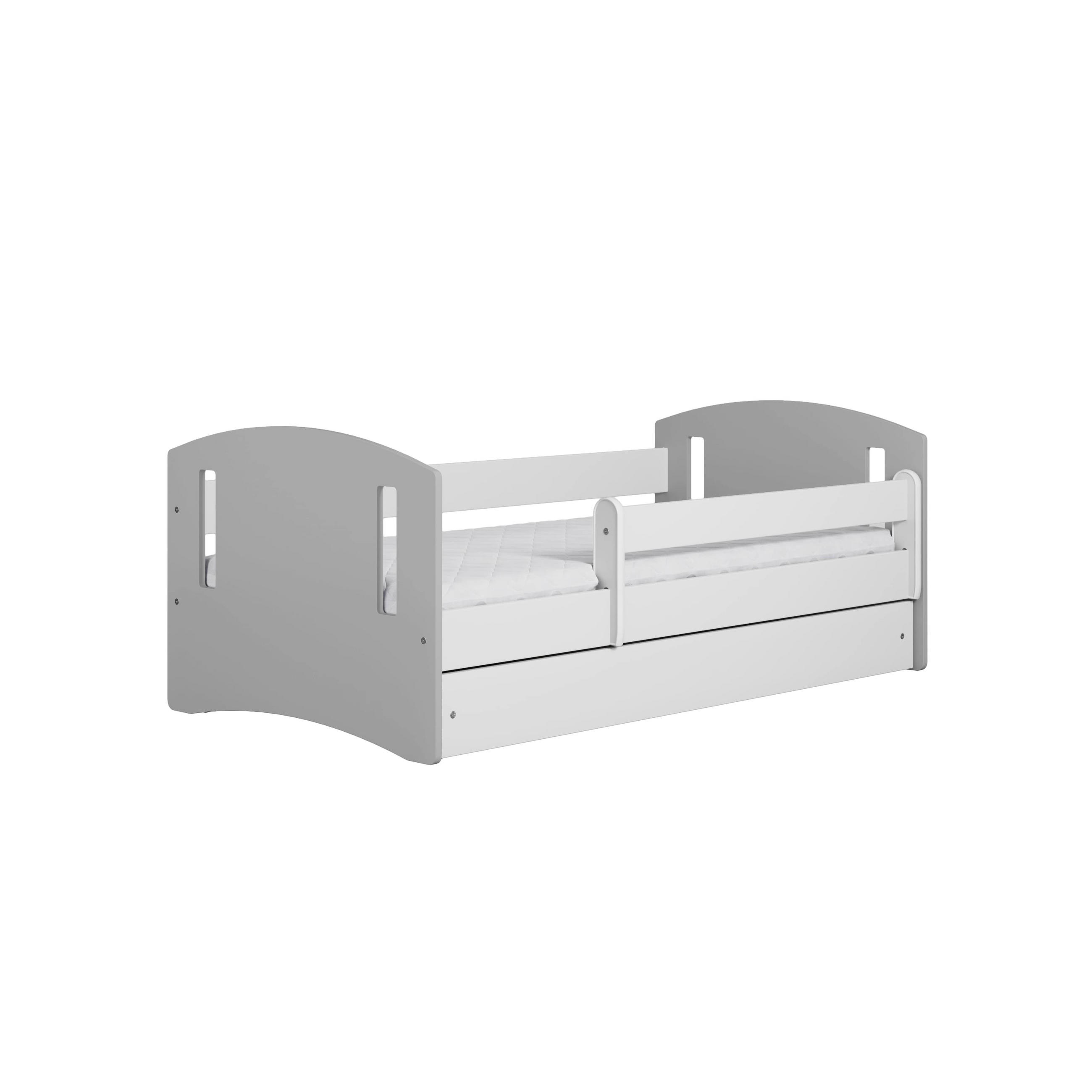 RAUMHIRSCH FURNITURE DĚTSKÁ POSTEL CLASSIC II se zásuvkou bez matrace šedá 90/65/144