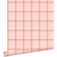 TAPETE Karomuster 50 x 900 cm - Pink, Papier (50/900cm) - ESTAhome