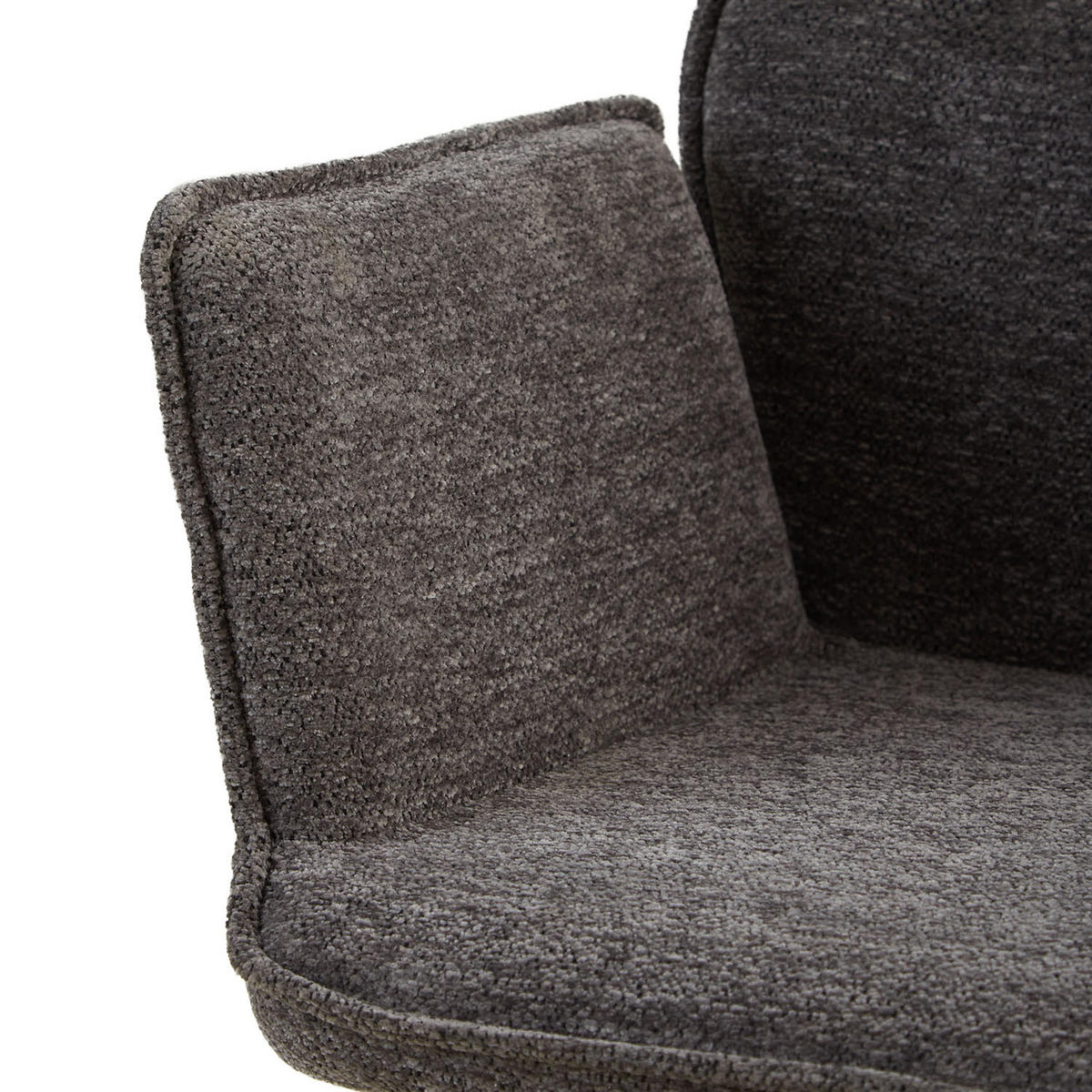 ARMLEHNSTUHL 2 Stück in Stahl drehbar Grau - Grau, Textil (61/93/60cm) - Homestyle4u