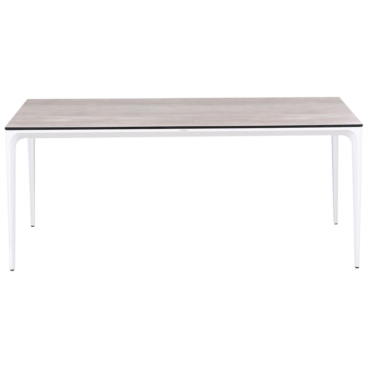 GARTENTISCH 180/90 cm Holzoptik Hellgrau Sovareto - Hellgrau, Kunststoff (180/90/75cm) - Beliani