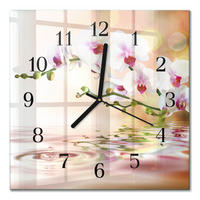 WANDUHR 30x30 cm - Orchidee - Multicolor, Glas (30/30/0.4cm) - TULUP
