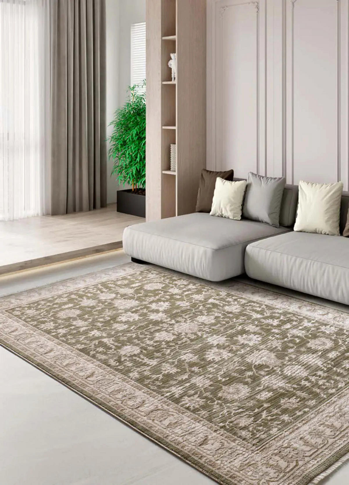 ORIENTTEPPICH Grün / Beige Ona 200/290 cm - Beige/Grün, Naturmaterialien/Textil (200/290cm) - Atticgo