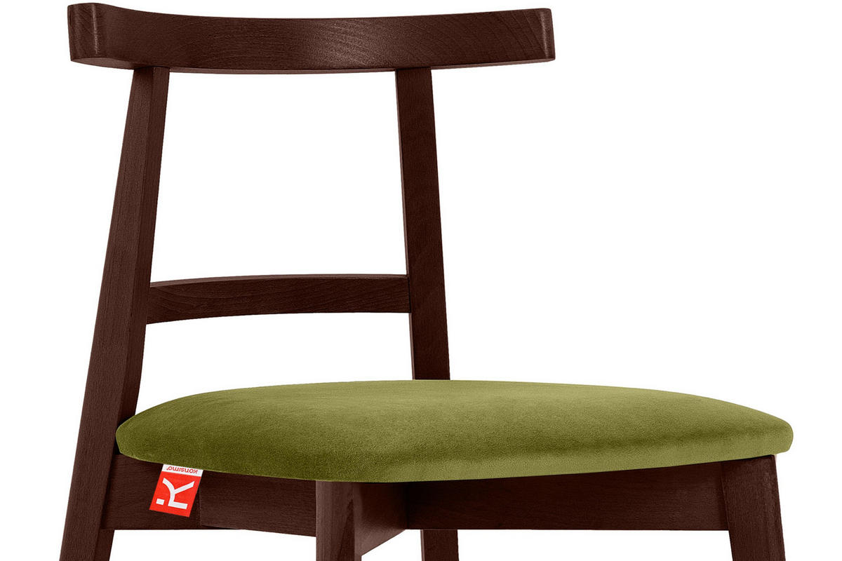ESSTISCHSTÜHLE LILIO 2 St Vintage, Oliv / Mahagoni - Olivgrün, Holz/Textil (47/76/45cm) - KONSIMO®