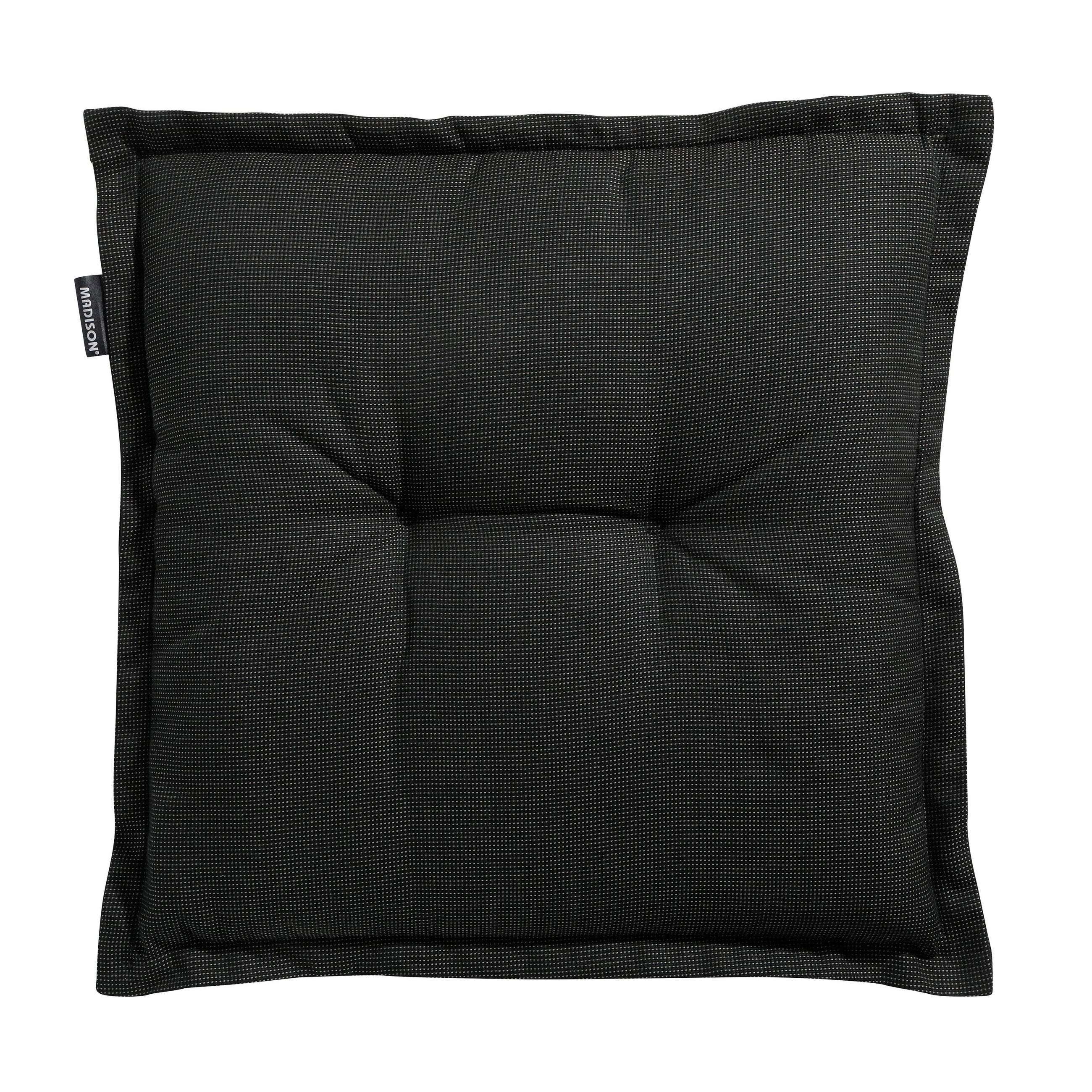 SITZKISSEN Rippe 50/50 cm 4er-Set - Schwarz, Textil (50/5/50cm) - Madison