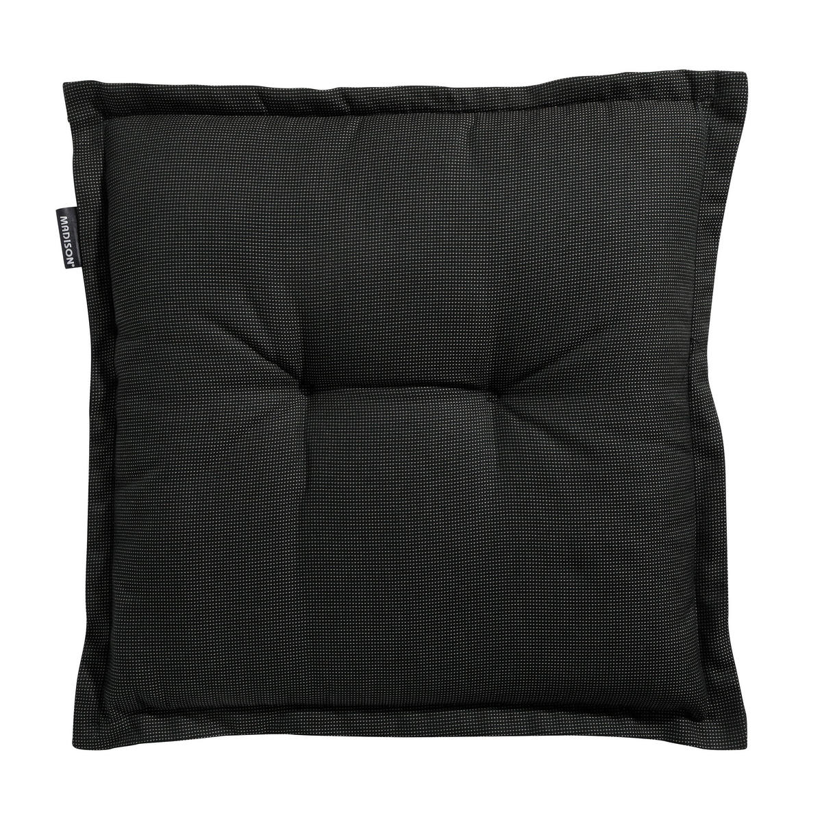 SITZKISSEN Rippe 50/50 cm 4er-Set - Schwarz, Textil (50/5/50cm) - Madison