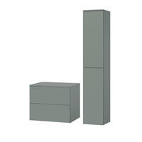 BADMÖBEL-SET Color Aloe 2-Teilig (2S 60 + 2D 160) - Dunkelgrün, Holzwerkstoff (90/160/45cm) - mzm24