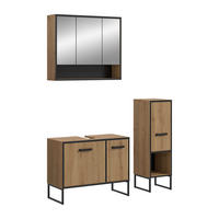 BAD-SET BAGNO 3-Tlg. (B/H/T: ca. 125/192/36 cm) in Artisan Oak Nachbildung/Artisan Oak Nachbildung - Eiche Artisan, Holzwerkstoff (125/192/36cm)