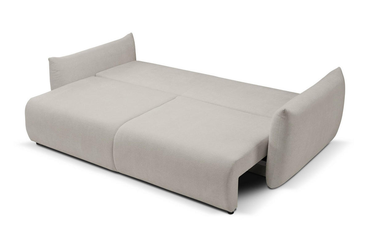 SOFA Hallora - Silber (Melody 02) - Silberfarben, Holzwerkstoff (240/88/108cm) - Möblo