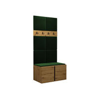MOBILIER PENTRU HOL Orion IV - verde/stejar Artisan, material plastic/compozit lemnos (84/186/46cm) - MIRJAN24
