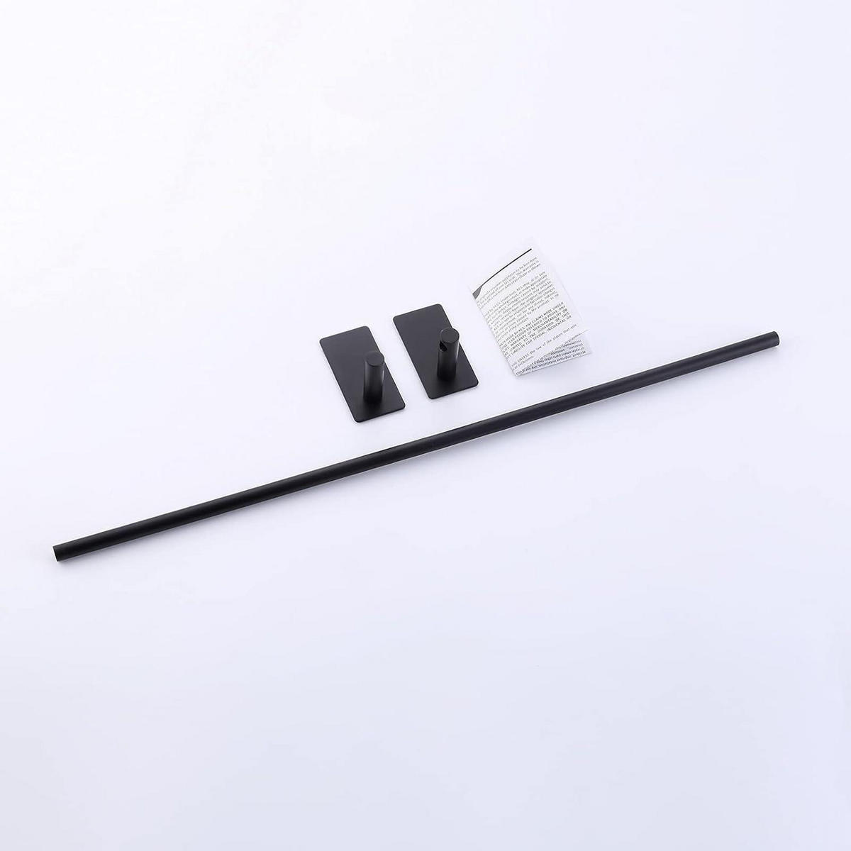 HANDTUCHSTANGE ohne Bohren 60 cm Schwarz Matt - Schwarz, Metall (5.6/8.9/66cm)