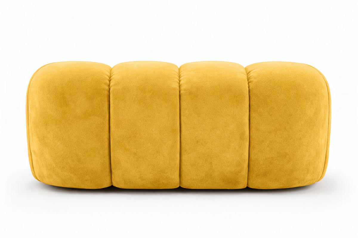 SESSEL modular, Veloursstoff Bluvel, Golden, CROISSANT - Goldfarben, Holz (168/72/115cm) - Kaiser Möbel