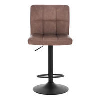 BARHOCKER DE-36104 Höhenverstellbar mit Kunstlederbezug Dunkelbraun - Dunkelbraun, Metall (44/114/38cm) - ComfortXL