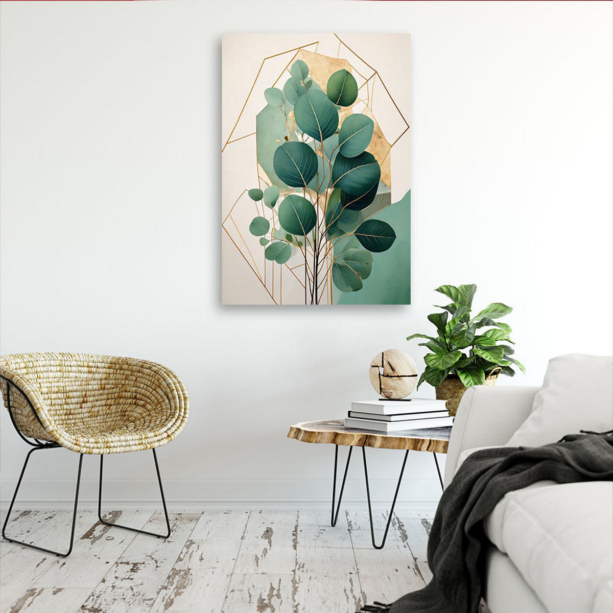 LEINWANDBILD Natur und Botanik 80x120cm - Grün, Textil (80/120cm) - Feeby