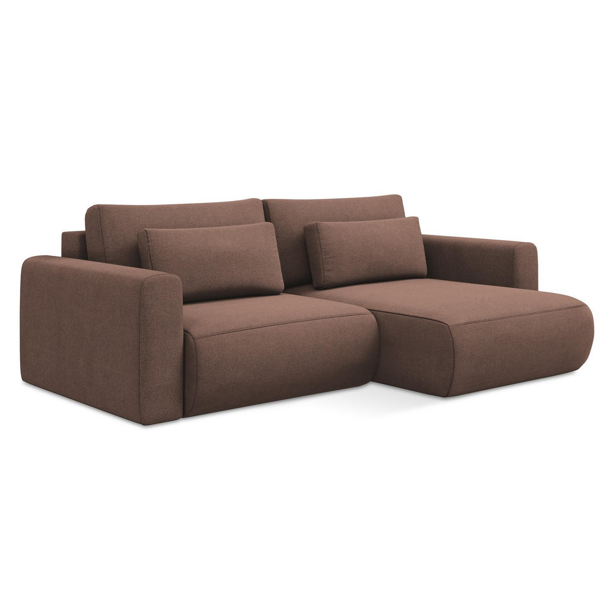 ECKSOFA mit Schlaffunktion Strukturstoff Stoff Pink - Pink/Hellrosa, Kunststoff/Textil (240/149cm) - LaMiaSofa