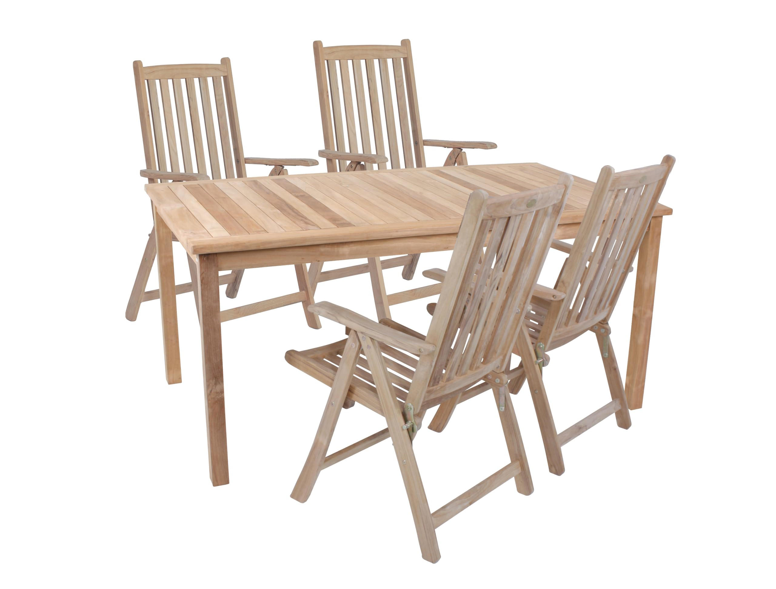 GARTEN-SITZGRUPPE Maike 05 5-teilig Gartenmöbel-Set - Teakfarben, Holz - DELUKE