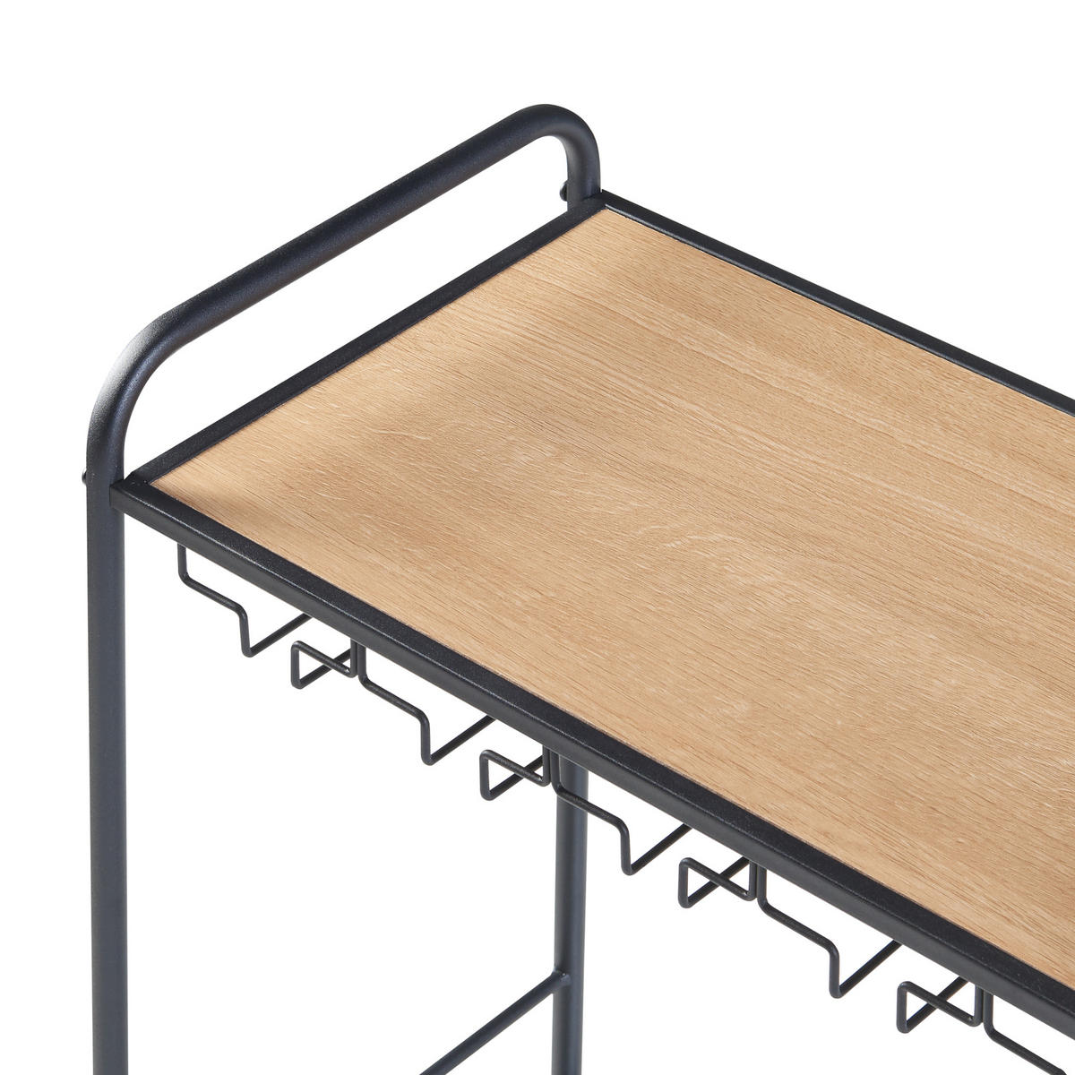 WEINREGAL Hustadvika - Schwarz, Metall (61/120/33cm) - [en.casa]