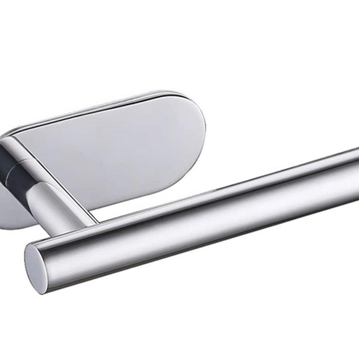 TOILETTENPAPIERHALTER 16/8/4.5 cm Selbstklebend Edelstahl Silber - Silberfarben, Metall (16/4.5/8cm) - Livingandhome