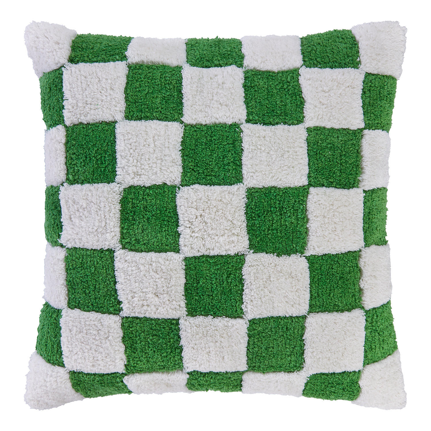 KISSEN Checker Style - Grün, Textil (50/50cm) - BUTLERS