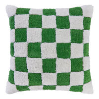 KISSEN Checker Style - Grün, Textil (50/50cm) - BUTLERS