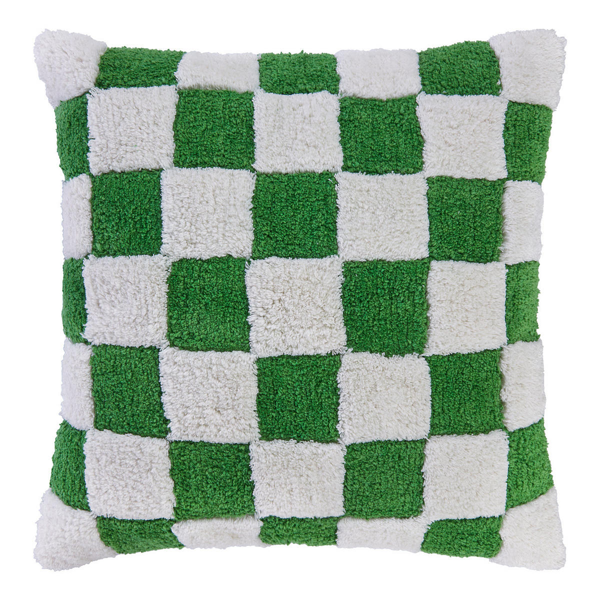 KISSEN Checker Style - Grün, Textil (50/50cm) - BUTLERS