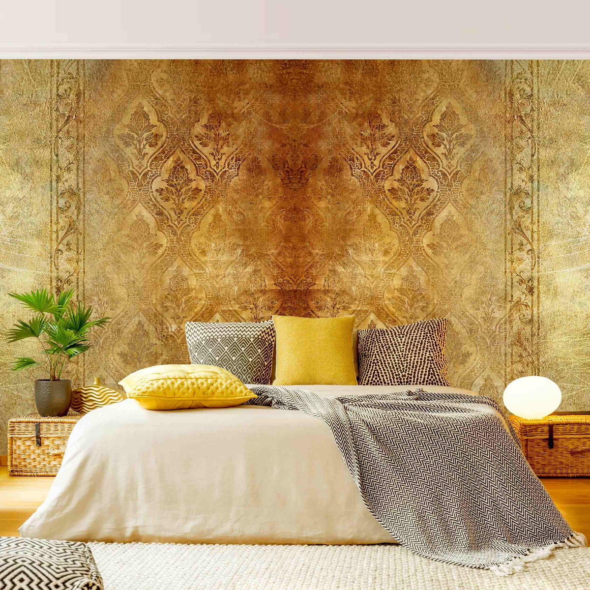 FOTOTAPETE The 7 Virtues - Faith 384/255 cm - Goldfarben, Papier (384/255cm) - Bilderwelten