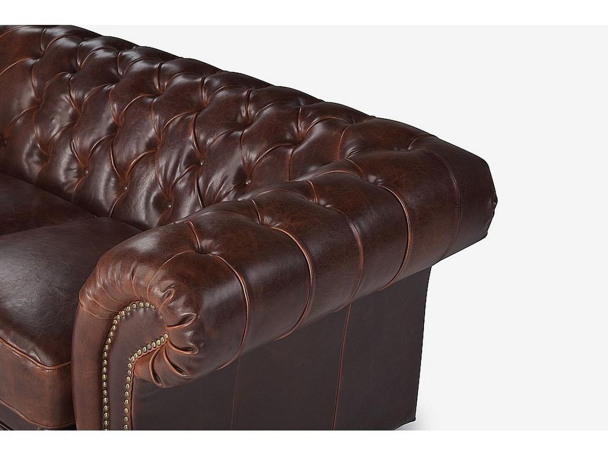 SOFA ohne Schlafmöglichkeit - -Sitzer - Leder - Schokoladenbraun - - Braun, Leder (173/73/90cm) - Vente-Unique