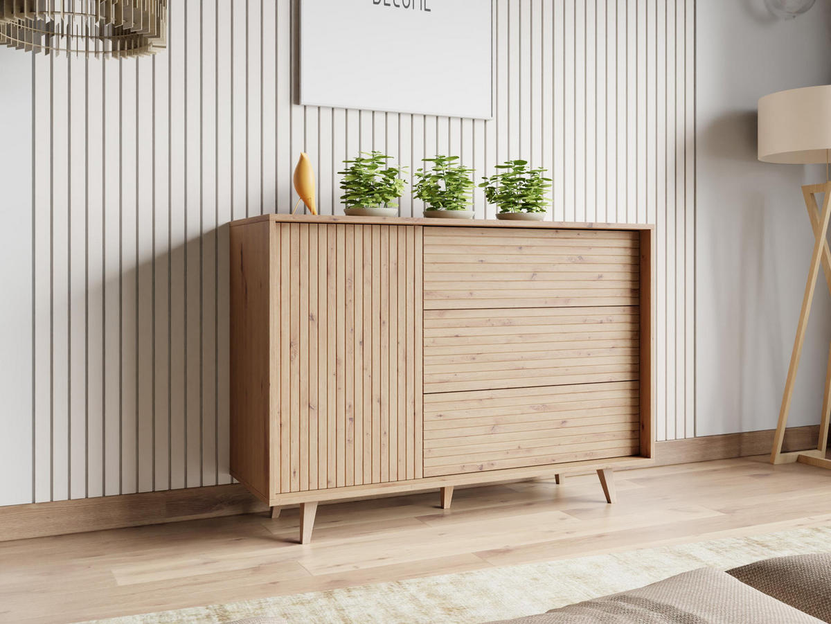 KOMMODE Ferido - Beige, Holzwerkstoff (120/84/40cm) - MIRJAN24