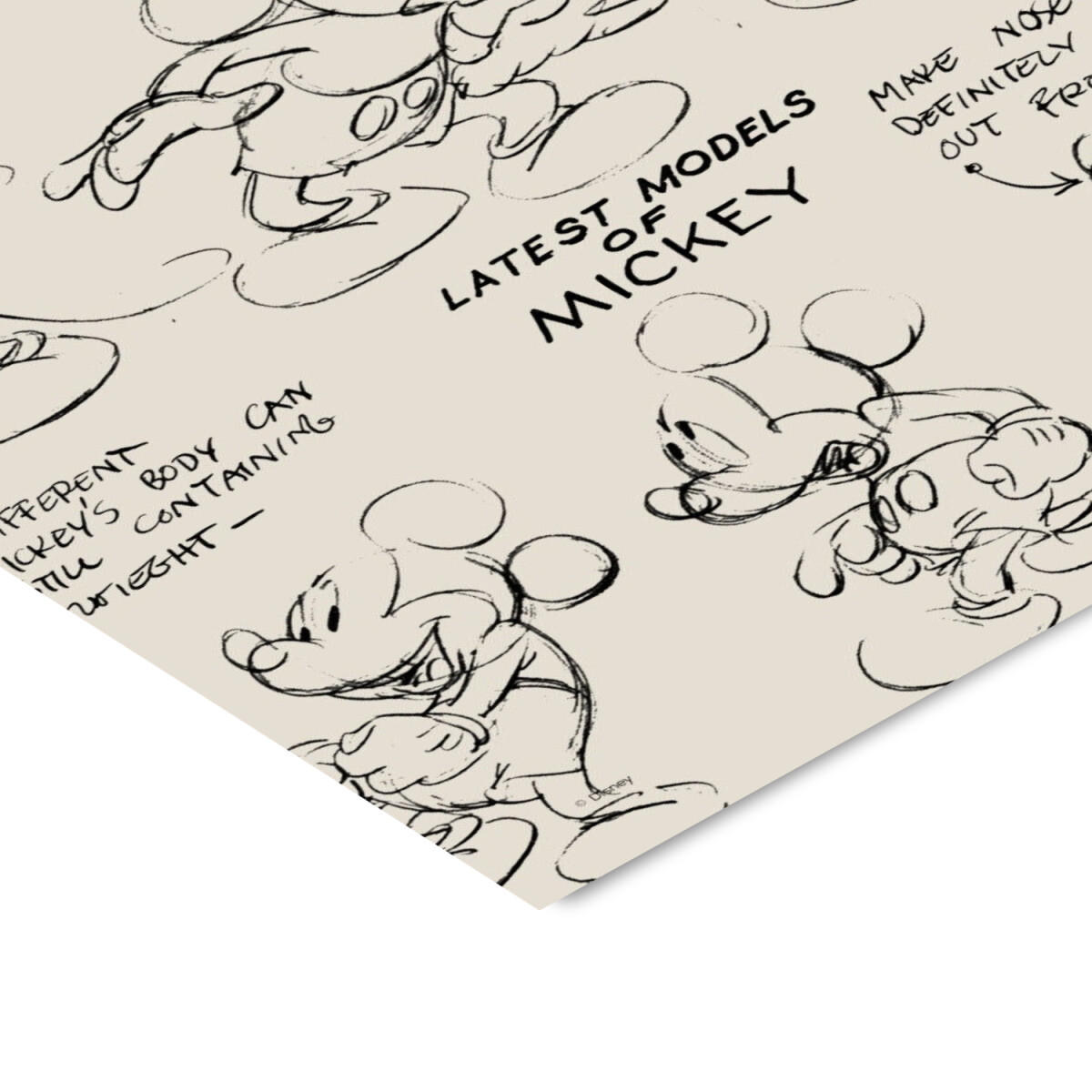 POSTER Disney - Mickey Mouse Latest Models of Mickey - Beige, Papier (30/40/0.1cm) - Poster&Frame