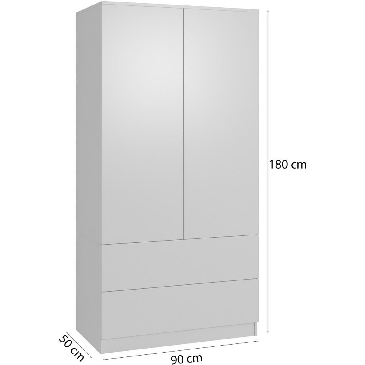 SKŘÍŇ S OTOČNÝMI DVEŘMI Classic se 2 dveřmi, se zásuvkami, 90 cm, kašmír - kašmírová, textil (90/180/50cm) - Beautysofa