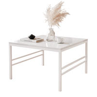 COUCHTISCH FORMA 60/60 cm Quadrat, Weiß Hochglanz - Weiß Hochglanz, Metall (60/60/46cm) - Idohome