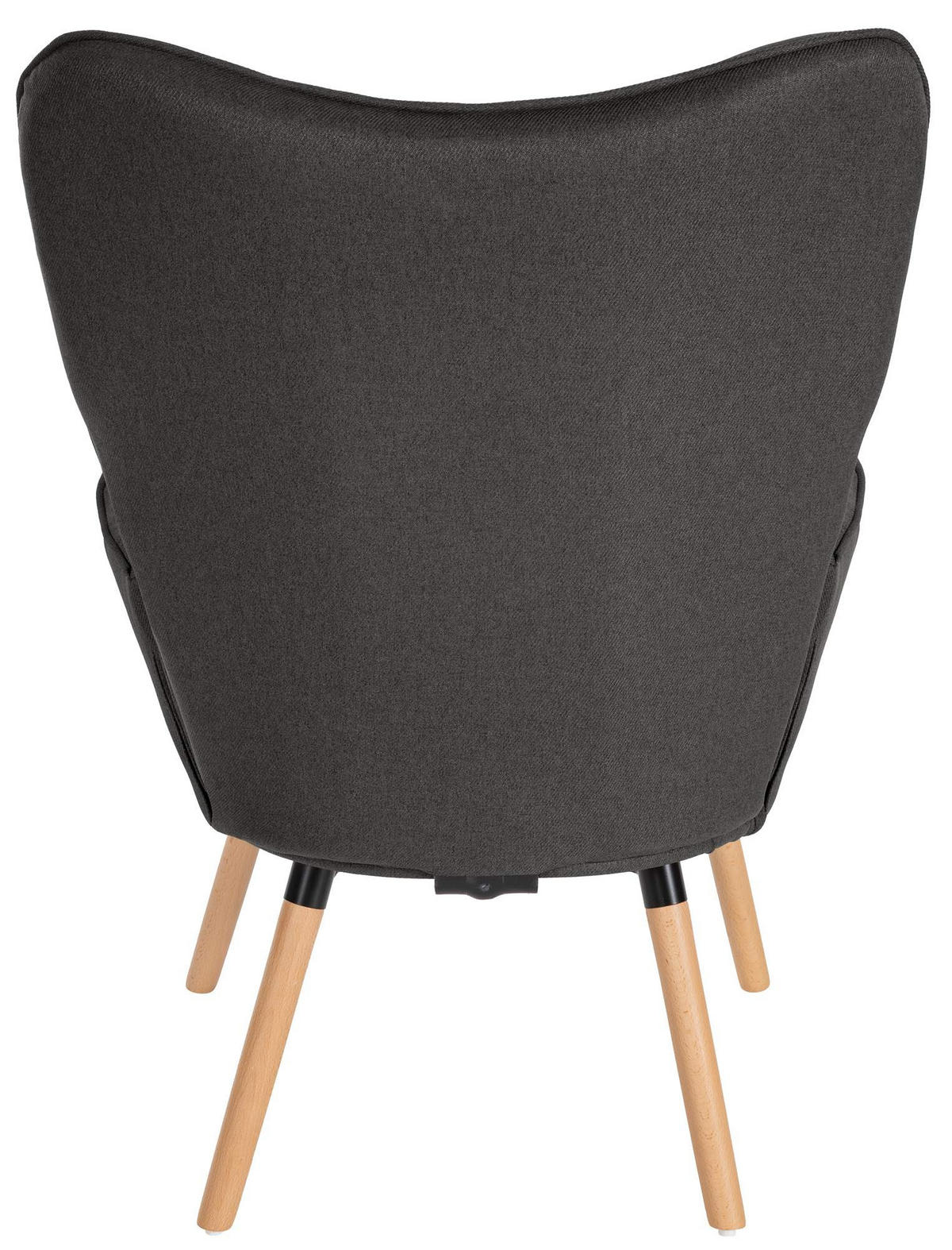 SESSEL Stoff dunkelgrau - Eukalyptusholzfarben/Dunkelgrau, Holz/Textil (68/101/73cm) - CLP