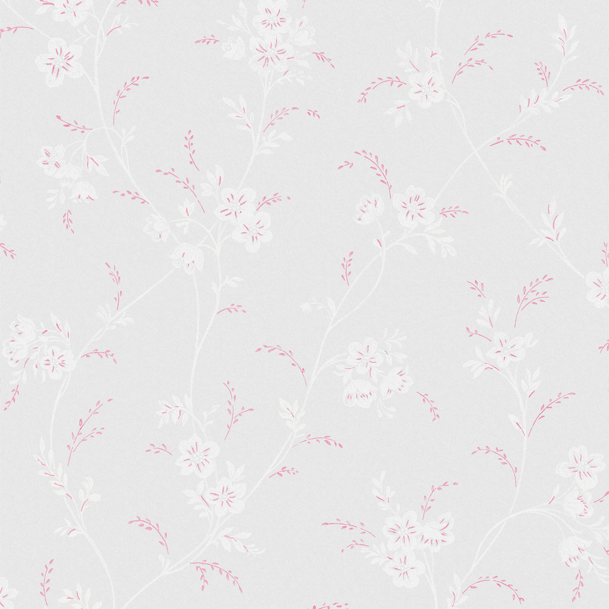 VLIESTAPETE Eva Floral Zuckergrau | Hellgrau | Blüte | 10mx52cm - Grau, Papier/Kunststoff (52/1000cm) - Graham & Brown
