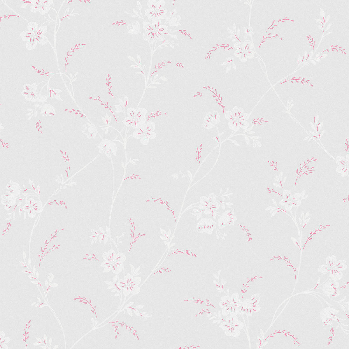 VLIESTAPETE Eva Floral Zuckergrau | Hellgrau | Blüte | 10mx52cm - Grau, Papier/Kunststoff (52/1000cm) - Graham & Brown