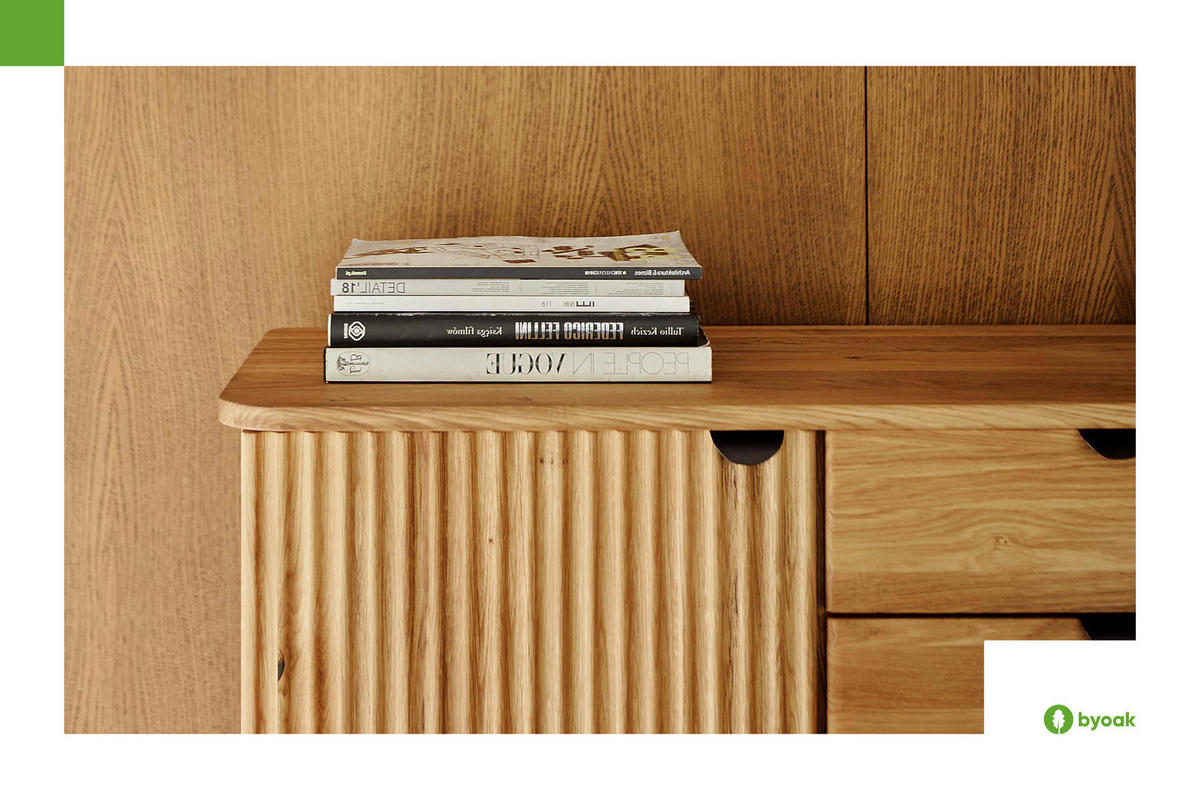KOMMODE LINA - Kernbuche, Holz (97/72/46cm) - byoak