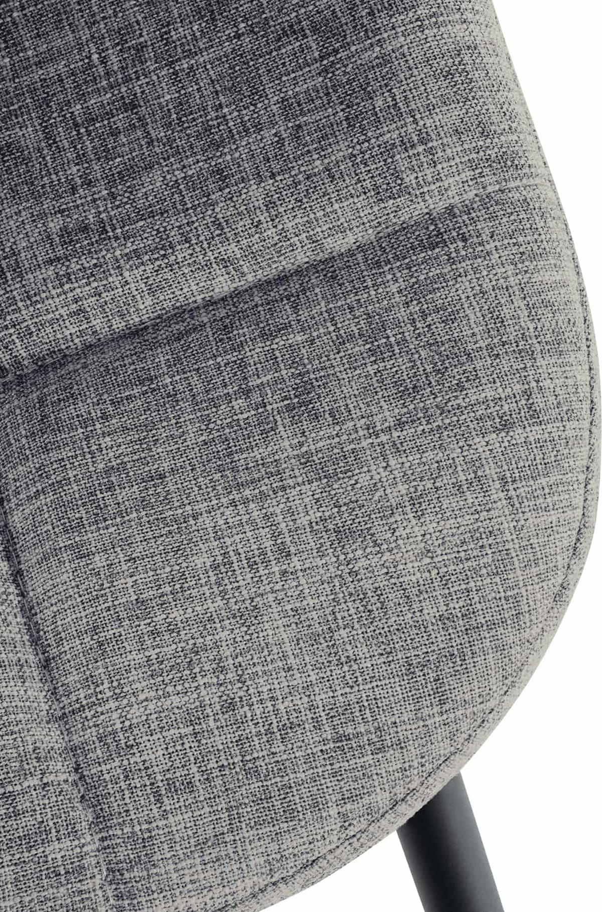 STUHL Stoff hellgrau - Hellgrau/Schwarz, Textil/Metall (46/82/52cm) - CLP