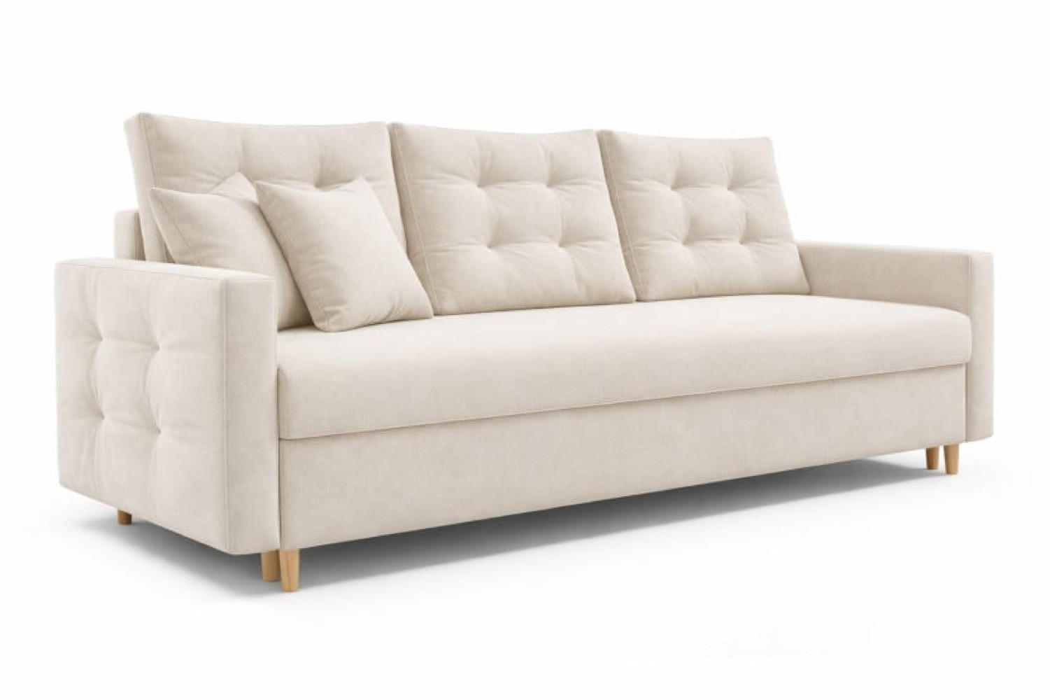 SOFA Beige PETI Gepolstert - Beige, Textil (217/97/87cm) - Sepro Meble