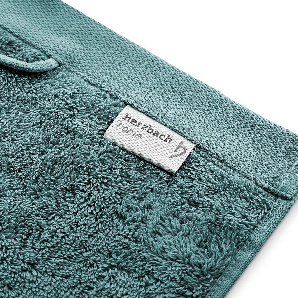 SEIFTUCH 3er Set Pura Ozeangrün - Dunkelgrün, Textil (30/30cm) - Herzbach Home