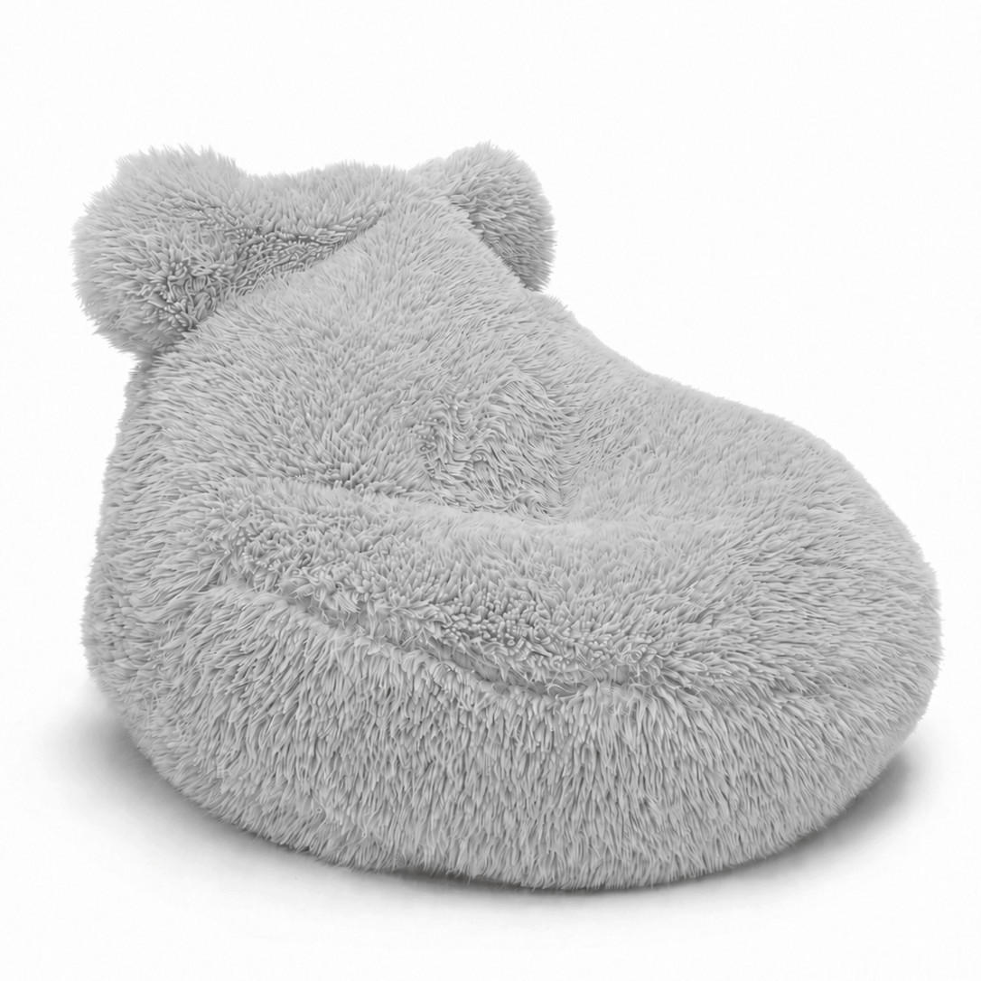 SITZSACK Teddy Mammoth flauschig - Hellgrau, Textil (58/50/67cm) - MeowBaby